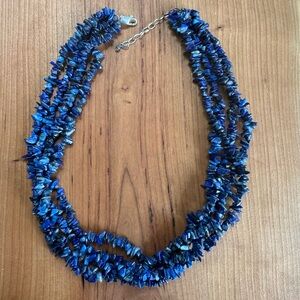 4 Strand Lapis Lazuli Necklace 18” with extender